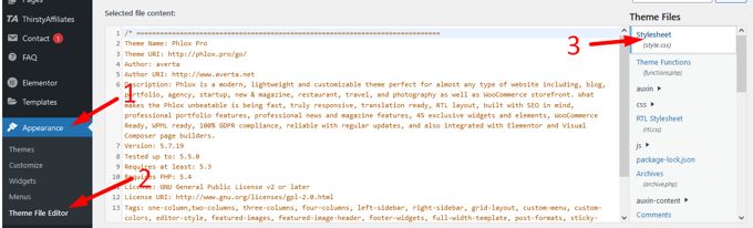 Hoe CSS bewerken in WordPress style.css Theme File Editor Hoe CSS bewerken in WordPress style.css Theme File Editor