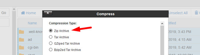 comprimeren naar ZIP comprimeren naar ZIP