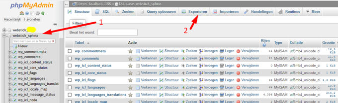 MyPHPadmin database downloaden MyPHPadmin database downloaden