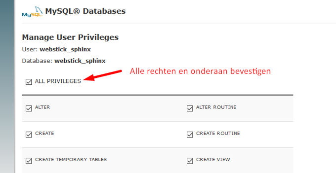 Database rechten toekennen 2 Database rechten toekennen 2
