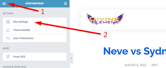 Hoe CSS bewerken in WordPress met Elementor site settings Hoe CSS bewerken in WordPress met Elementor site settings