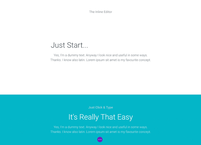 Inline editor Inline editor